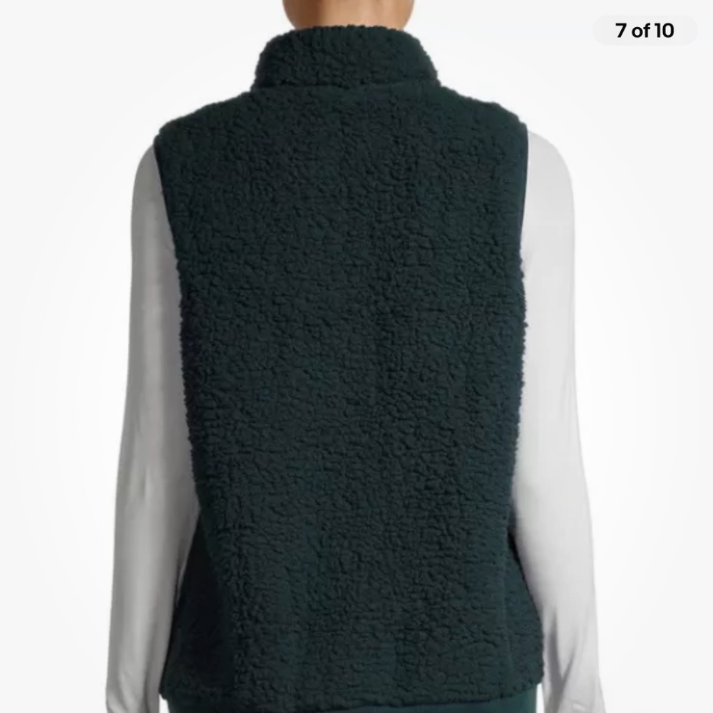 Time and Tru Women’s Green Sherpa Vest Size XL (16-18) NEW - Picture 7 of 10